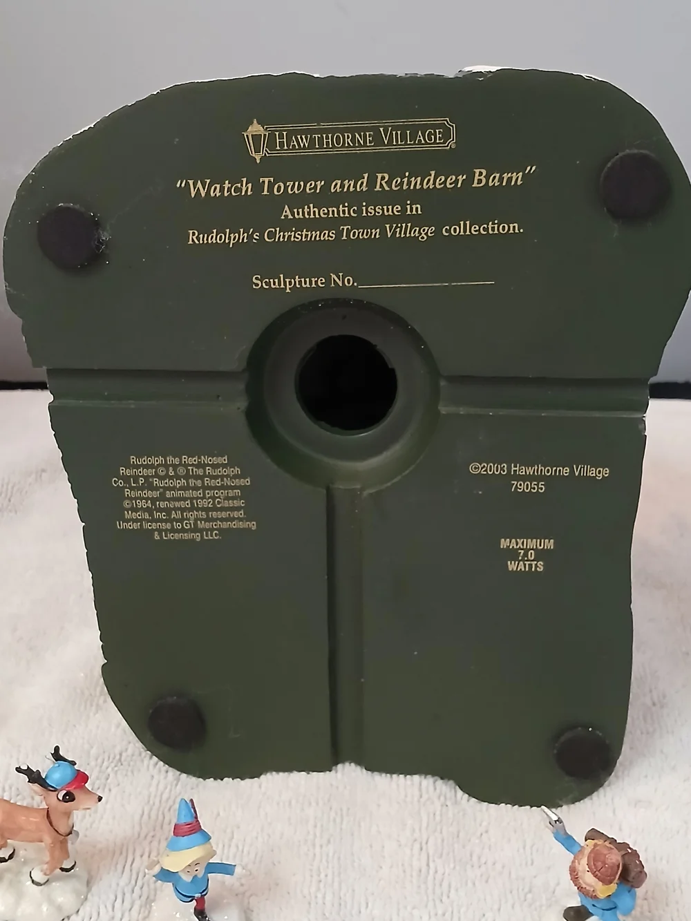 Unbranded Green & Cream Holiday Light-Up Village House